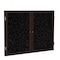 Ghent Enclosed Bulletin Board, 2 Door, Rcycl, Walnut Frm, 3 ft H x 5 ft W, Tan Spckd PN23660TR-TN - alternate 1